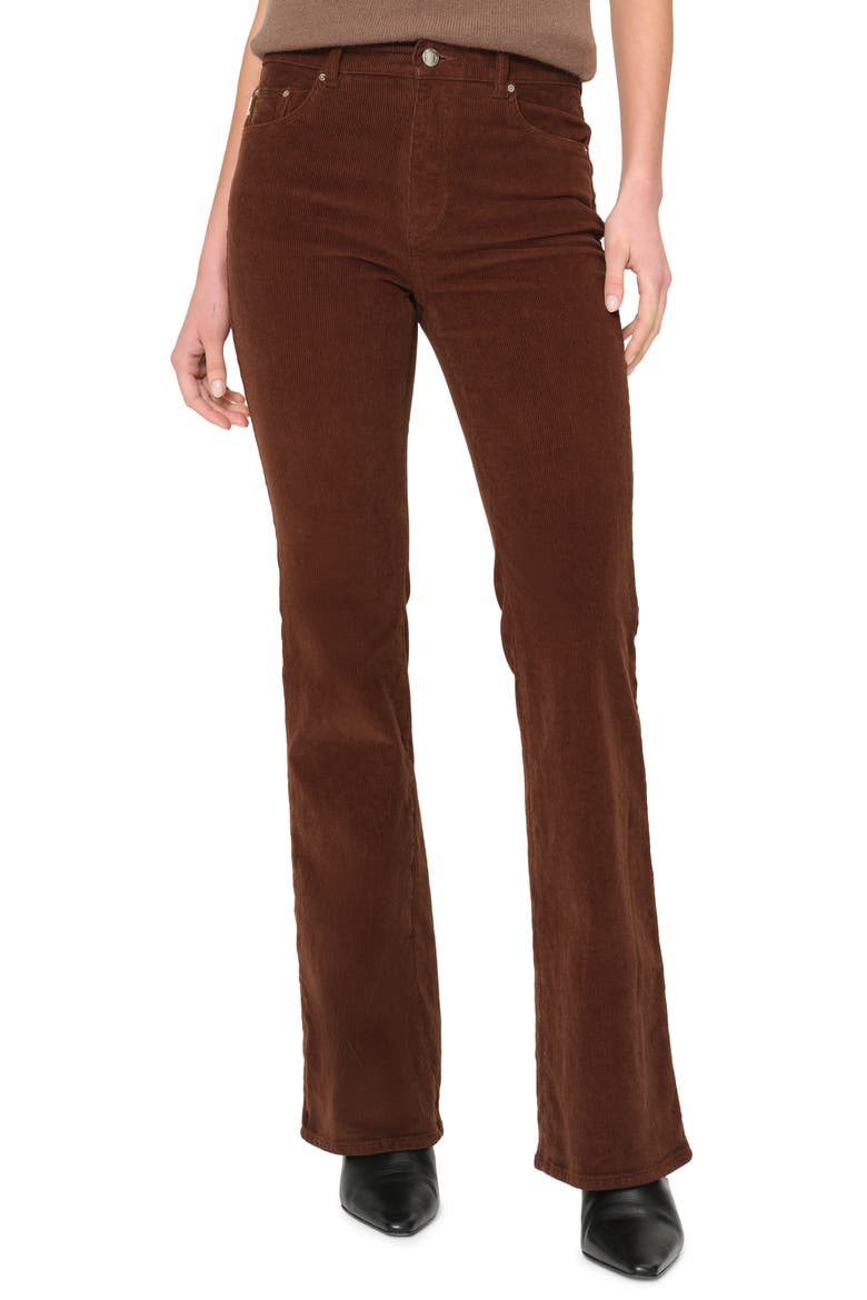 Bridget Bootcut High Rise Instasculpt Corduroy Jeans, Main, color, WALNUT