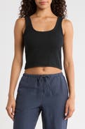 Marine Layer Coralina Crop Cotton Rib Tank