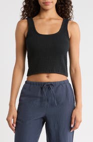 Marine Layer Coralina Crop Cotton Rib Tank