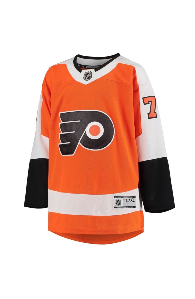 Outerstuff Youth Carter Hart Orange Philadelphia Flyers Home Premier Player Jersey, Alternate, color,