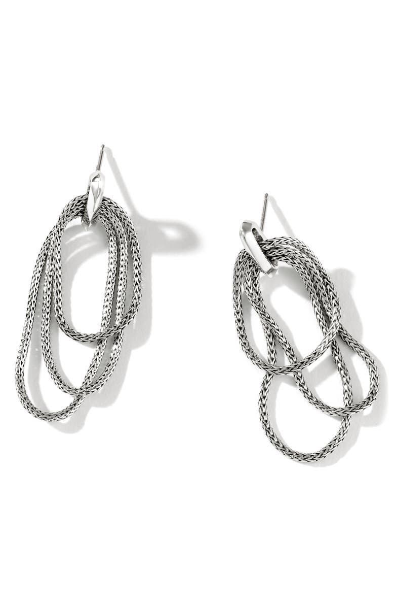 John Hardy Classic Chain Link Drop Earrings, Main, color,