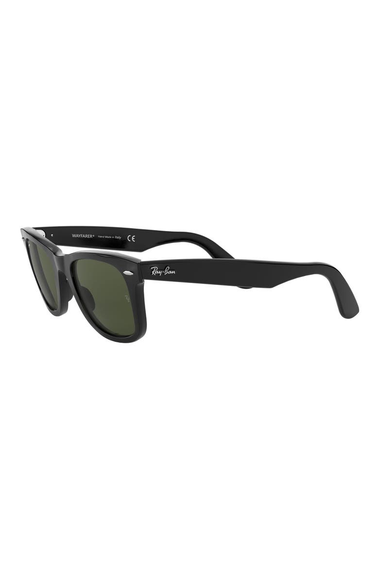 54mm Wayfarer Sunglasses, Alternate, color, BLACK