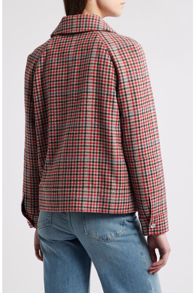 Cheyenne Zip Front Jacket, Alternate, color, CRIMSON MINI CHECK