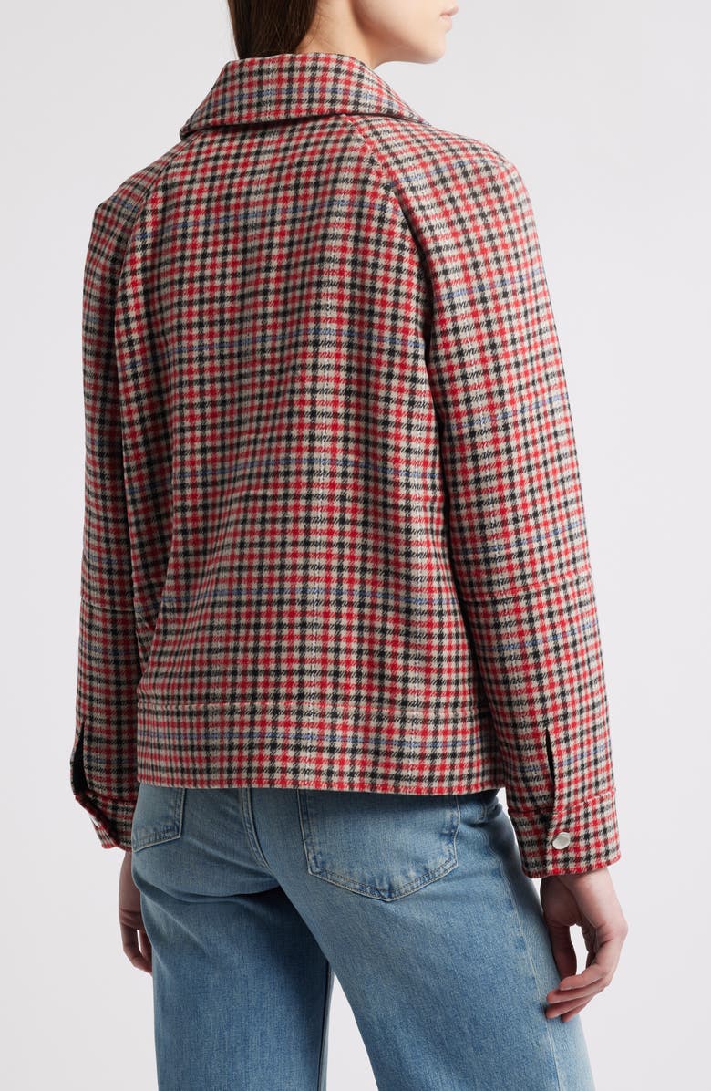 Rails Cheyenne Zip Front Jacket, Alternate, color, Crimson Mini Check