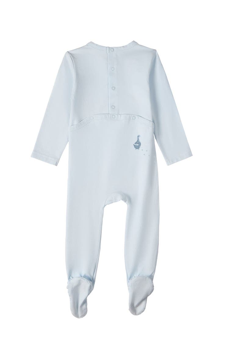 Boy And His Waddling Ducks Cotton Rich Footie, Alternate, color, Pearl Blue