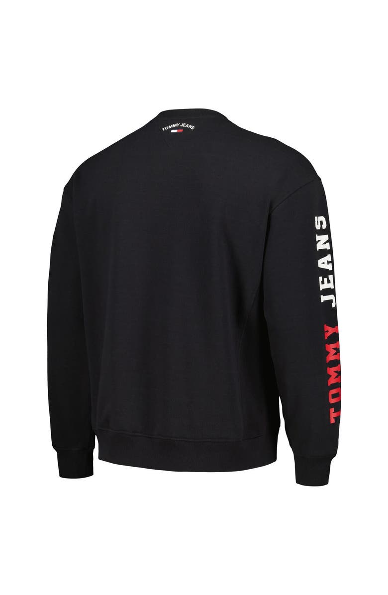 TOMMY JEANS Men's Tommy Jeans Black Chicago Bulls Henry Pullover Sweatshirt, Alternate, color, Black