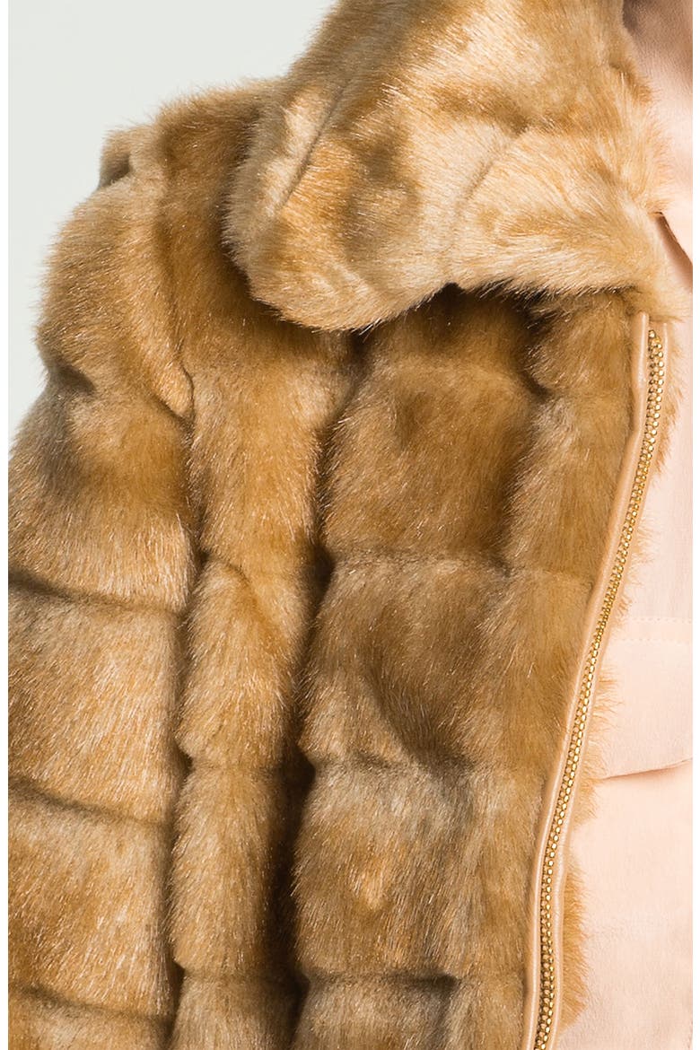 Faux Mink Crop Jacket, Alternate, color, BLONDIE