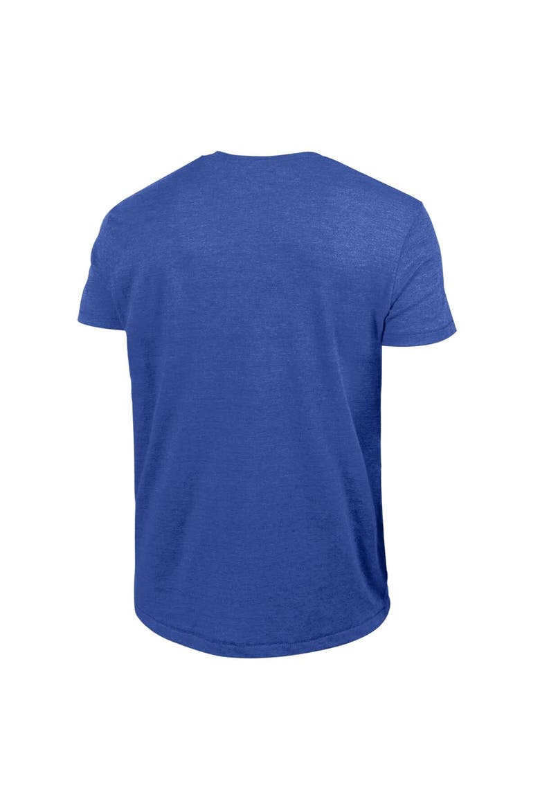 Men's Champion  Royal Milwaukee Brewers Cooperstown Wordmark Lockup Tri-Blend T-Shirt, Alternate, color, Royal