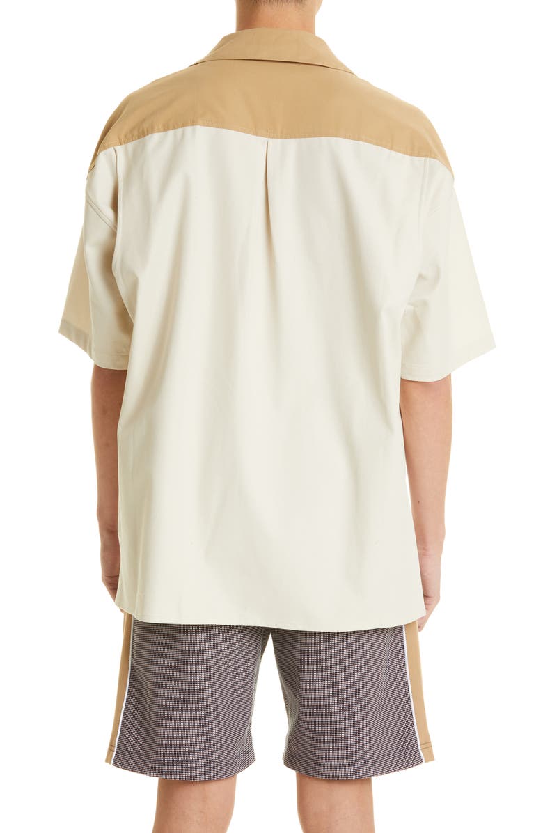 Ahluwalia Robyn Colorblock Short Sleeve Button-Up Shirt, Alternate, color,