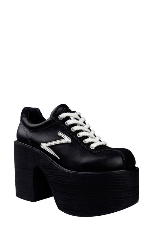 Zigi Shelby Lace-up Platform Shoe In Black
