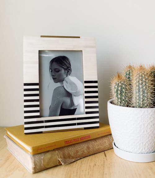 Matr Boomie Mukhendu Kaveri Bone Tile Frame In Black/white