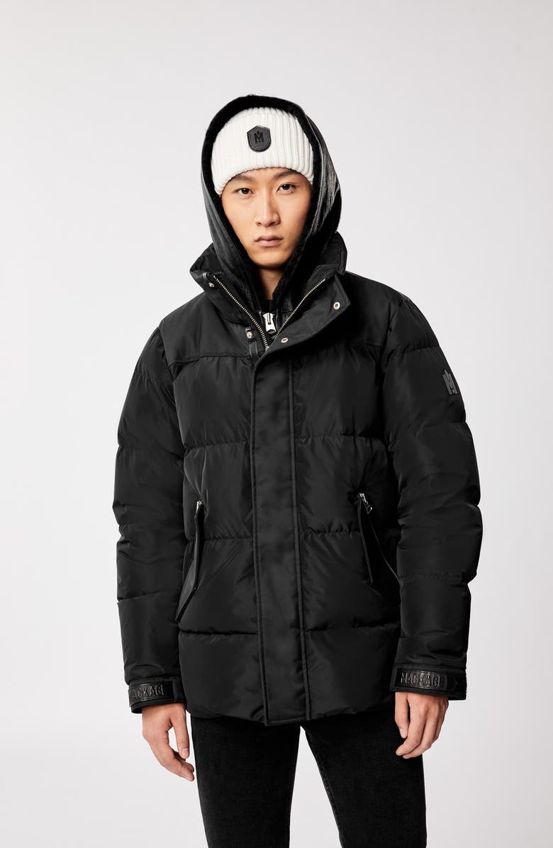 Mackage Riley Genuine Shearling Lined Down Jacket, Alternate, color,