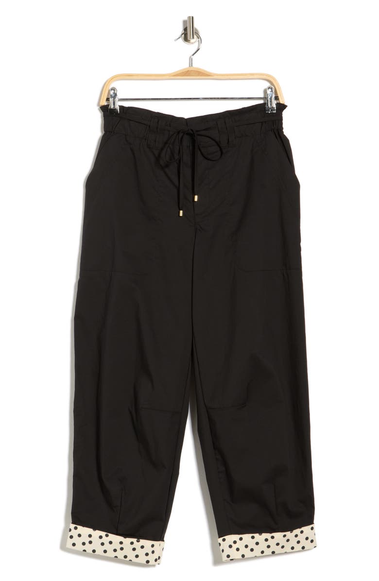 Democracy Paperbag Waist Barrel Pants, Main, color, Black