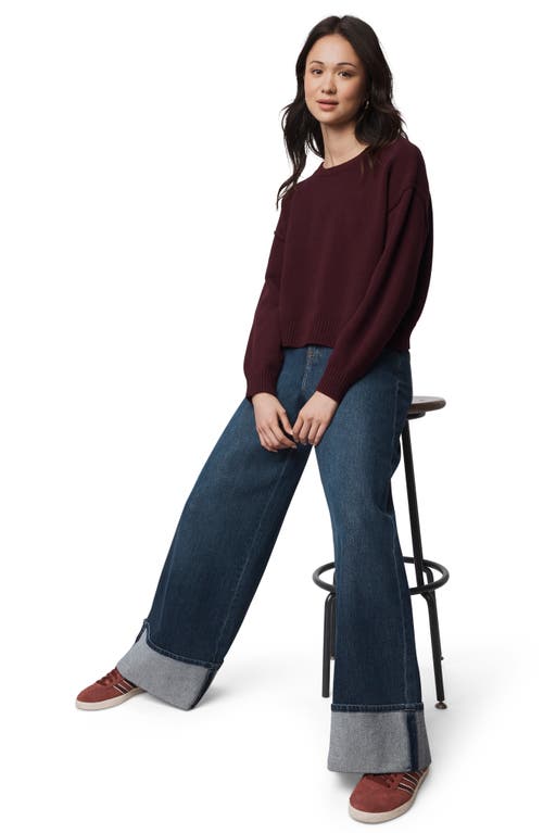 Splendid Delaney Crewneck Cotton Blend Sweater In Brown