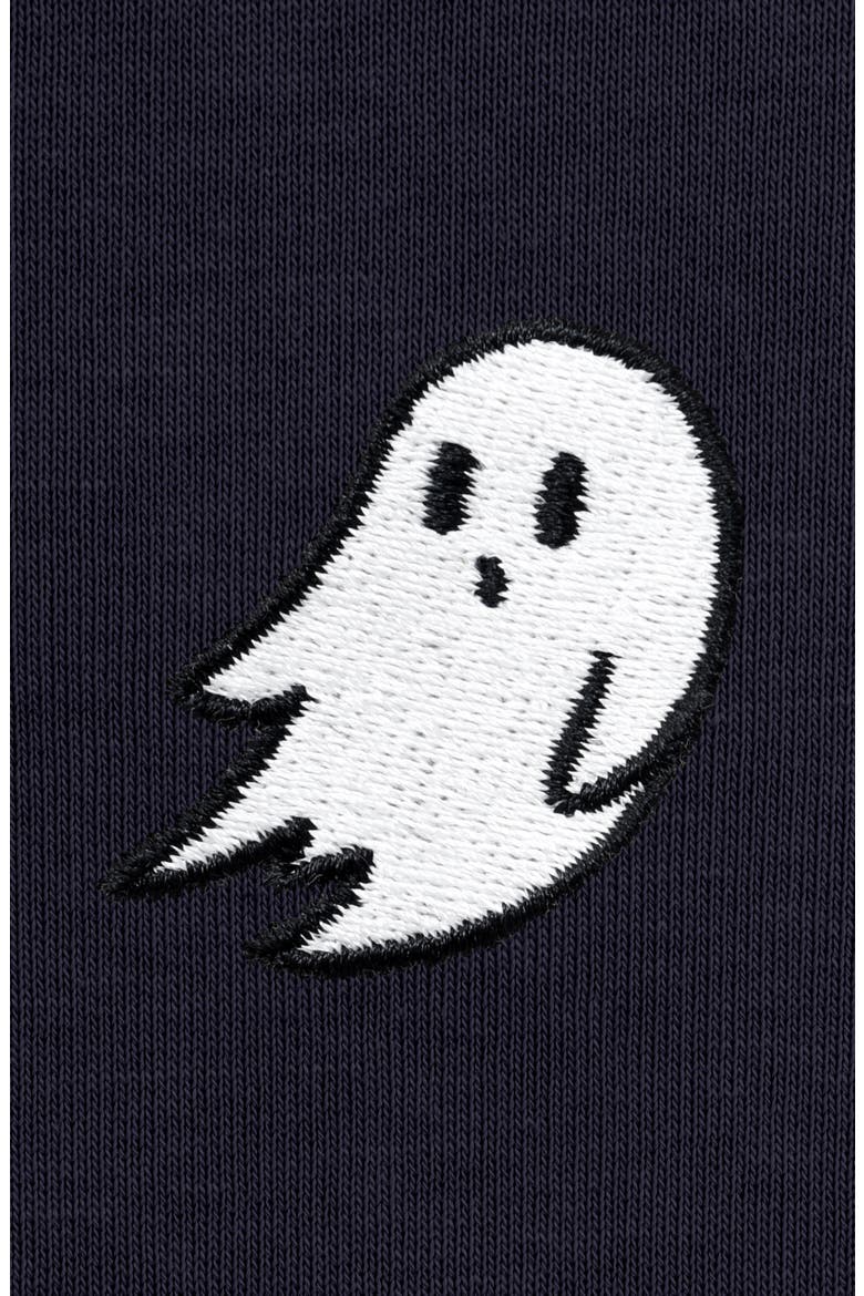 Ghost Relaxed Midweight Fleece Pullover Hoodie, Alternate, color, Ink Blue