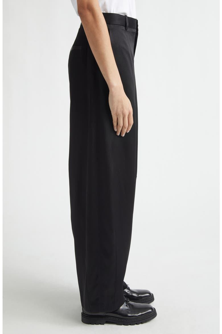 Barrow High Waist Barrel Leg Pants, Alternate, color, BLACK