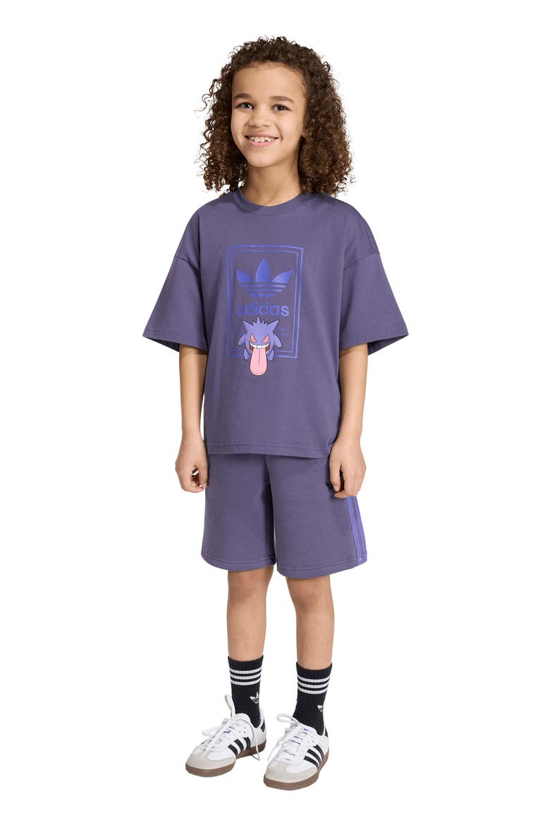 Kids' Pokémon Loose T-Shirt and Shorts Set, Alternate, color, TRACE PURPLE/ TRACE PURPLE