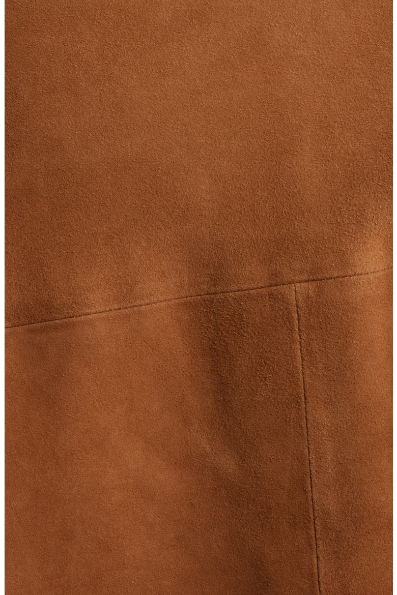 Suede Bubble Jacket, Alternate, color, COGNAC