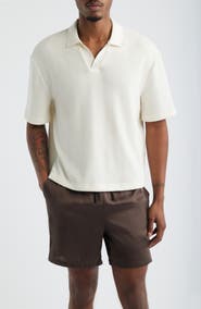 Open Edit Knit Johnny Collar Polo