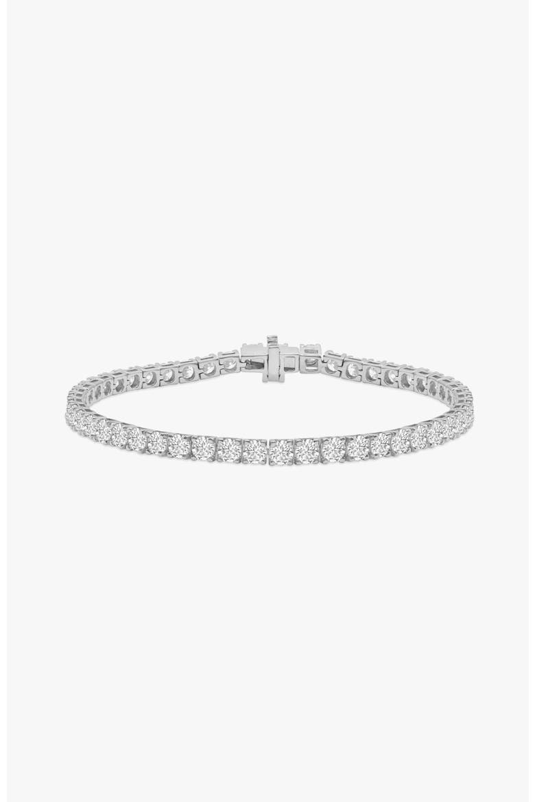 14K Gold Lab Diamonds 10 Carats The Classic Tennis Bracelet, Main, color, White Gold