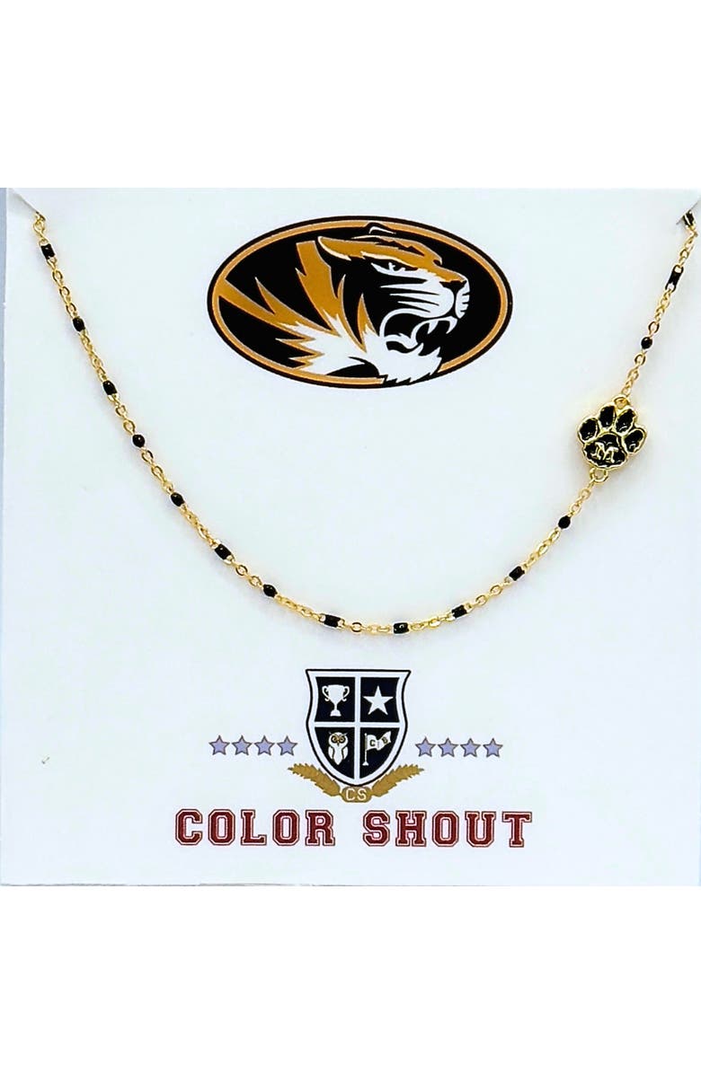 Color Shout University of Missouri Side Necklace, Main, color, Yellow Gold