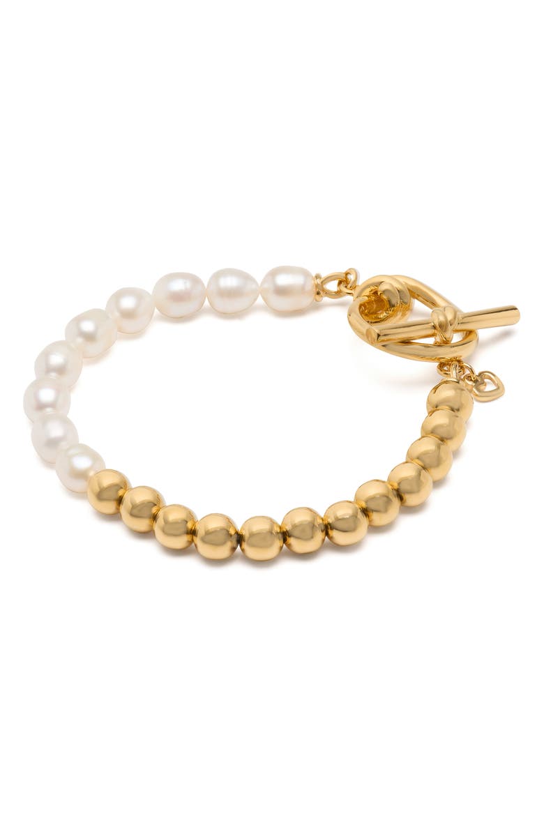 Kate Spade New York ropes & knots toggle bracelet, Alternate, color, Cream/ Gold.