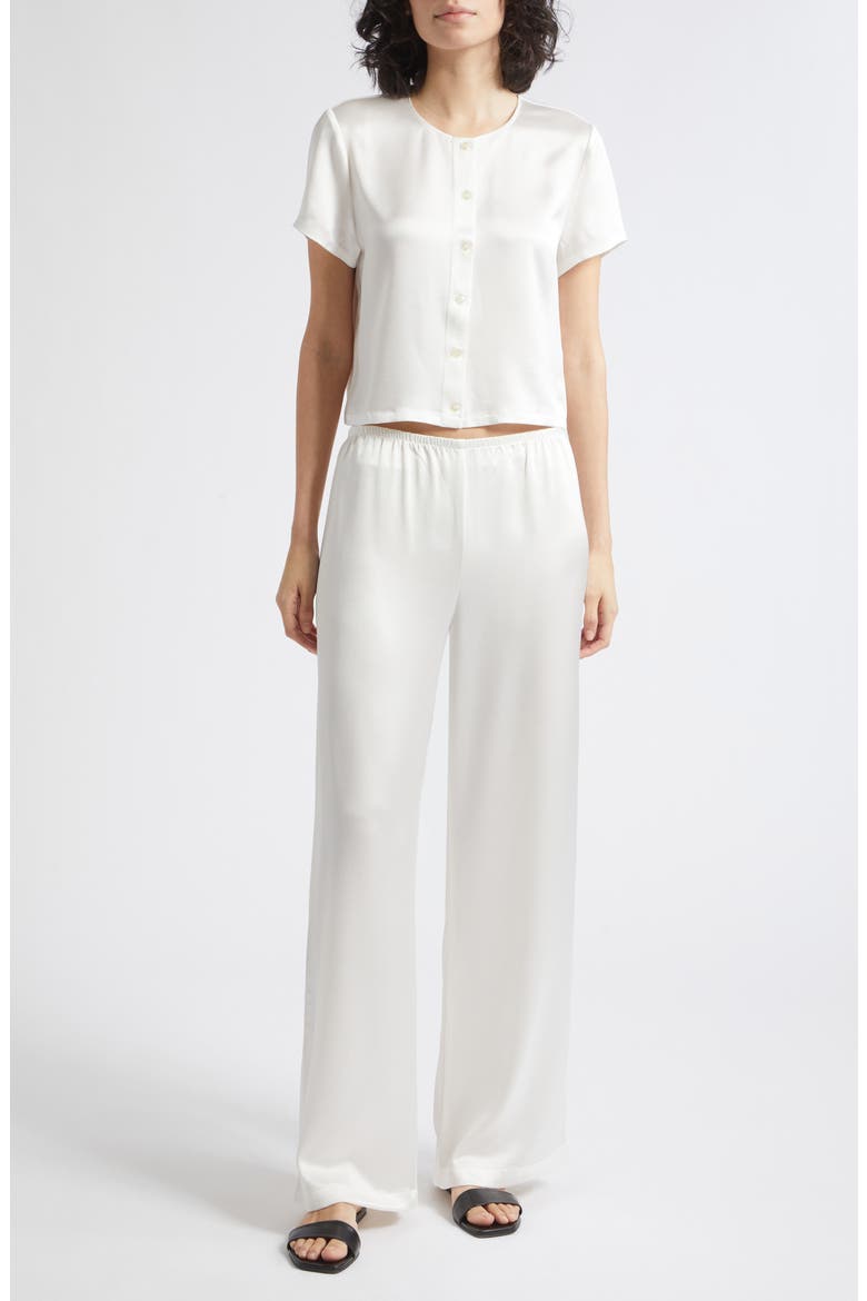 Barb Wide Leg Satin Pants, Alternate, color, OPTIC WHITE