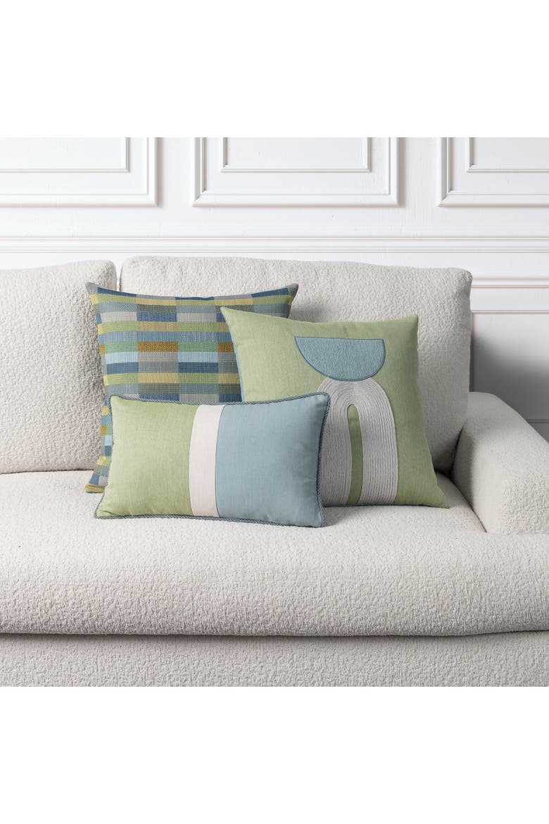 Composition Indoor & Outdoor Woven Accent Pillow & Insert, Alternate, color, Seaglass