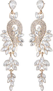 EYE CANDY LOS ANGELES Gardena Drao Crystal Statement Earrings