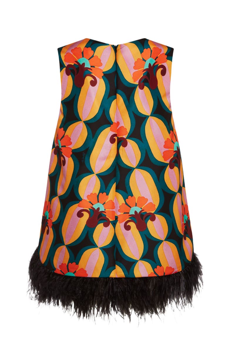 La DoubleJ La Scala Top With Feathers Arcturus Blue Petrol, Alternate, color,