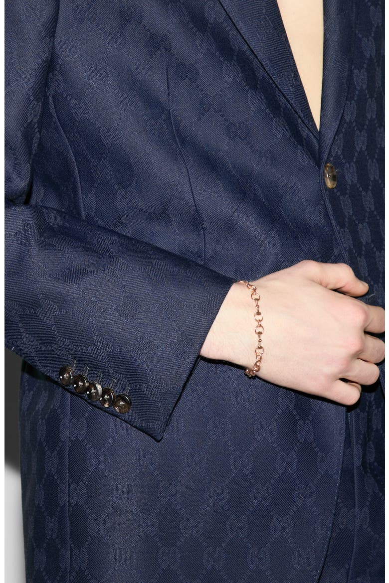 Horsebit 18K Gold & Diamond Bracelet, Alternate, color, ROSE GOLD