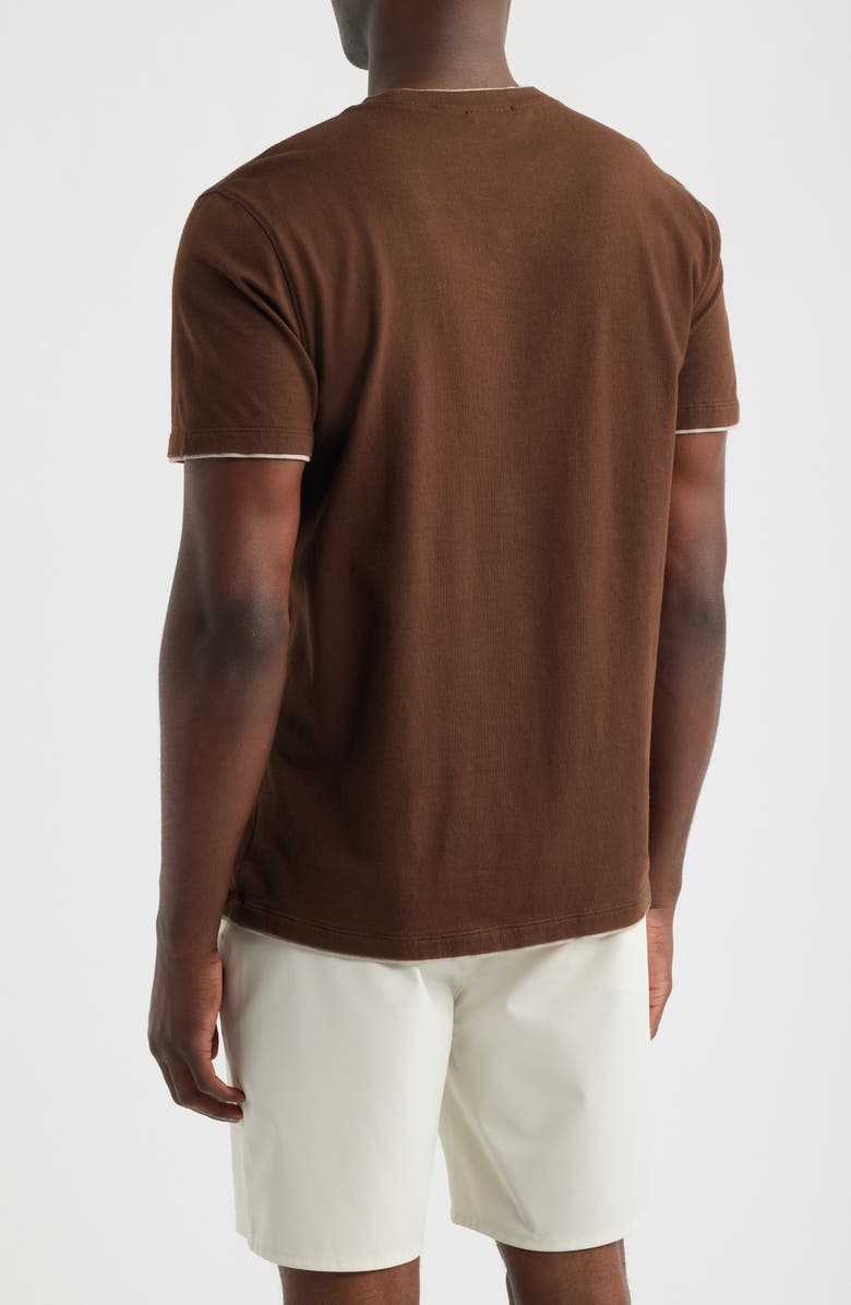 AG Como Double Layer Crewneck T-Shirt, Alternate, color, Oak Barrel/Dry Dust