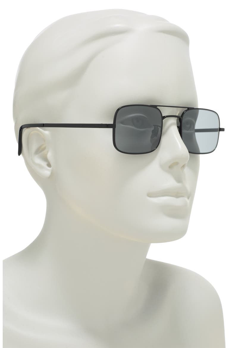 61mm Aviator Sunglassess, Alternate, color, BLACK