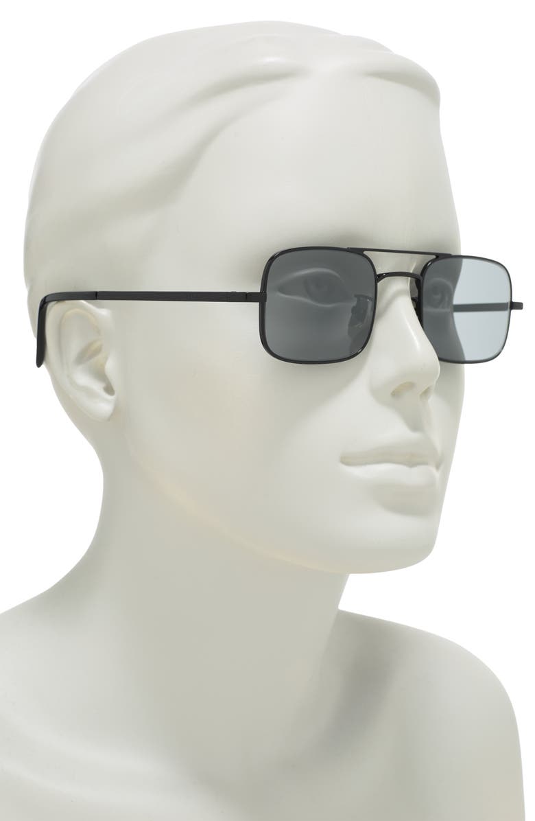 Saint Laurent 61mm Aviator Sunglassess, Alternate, color, 