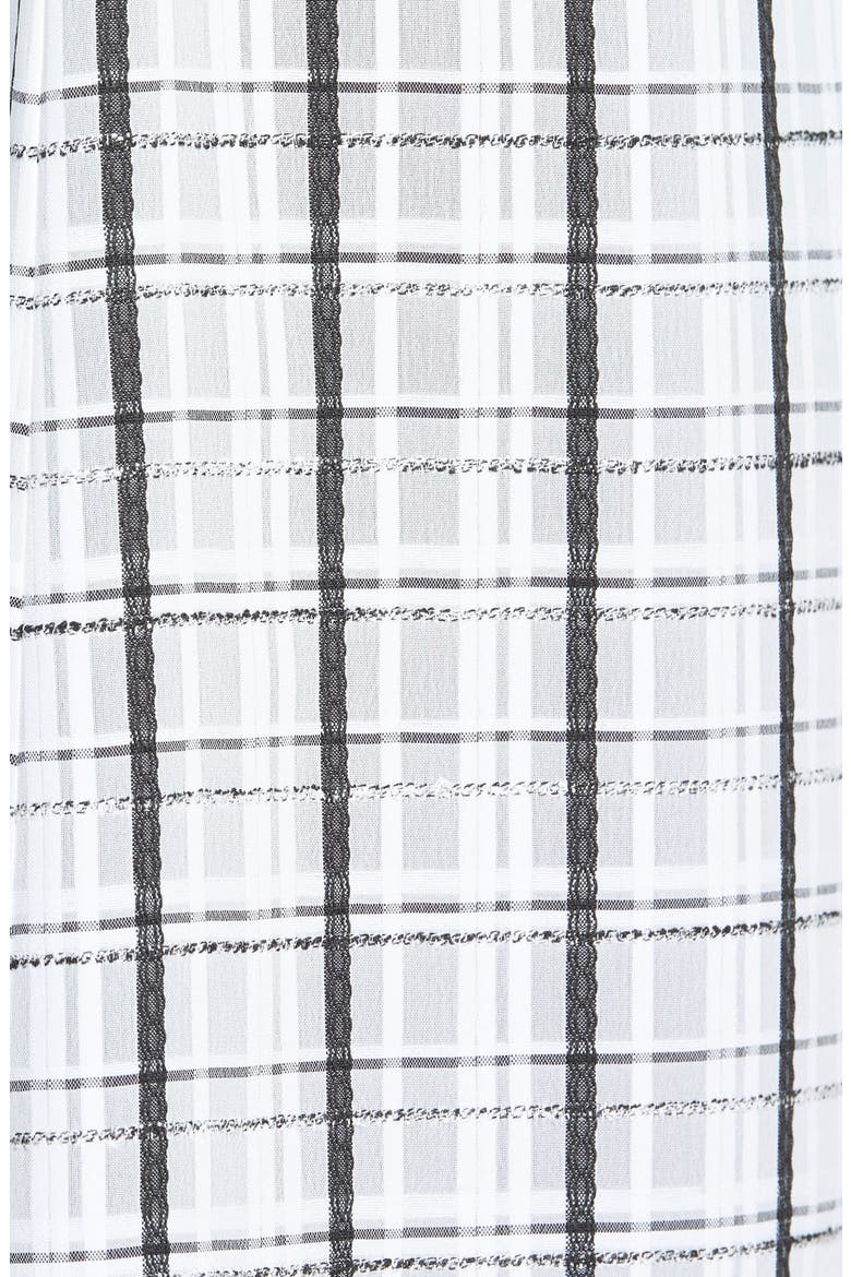 Plaid Sleeveless Shirtdress, Alternate, color, WHITE- BLACK TEXTURE PLAID