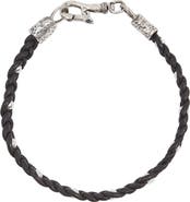 John Varvatos Men's Leather & Sterling Silver Bracelet