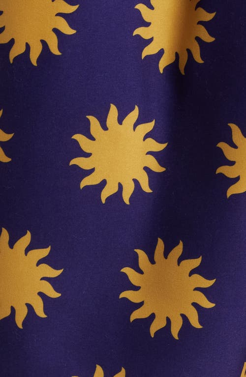 Oas Straight-leg Short-length Printed Swim Shorts In Navy