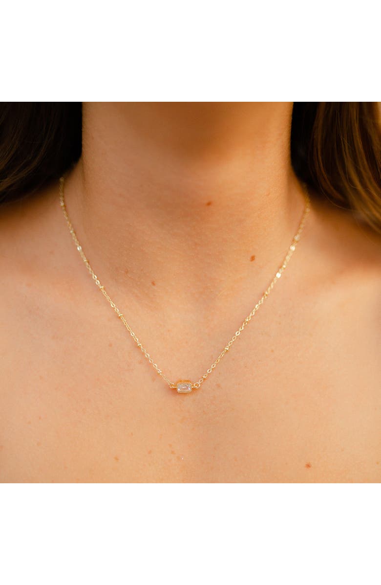 Ivy & Pearl Co. Delicate Solitaire Necklace, Alternate, color, Gold