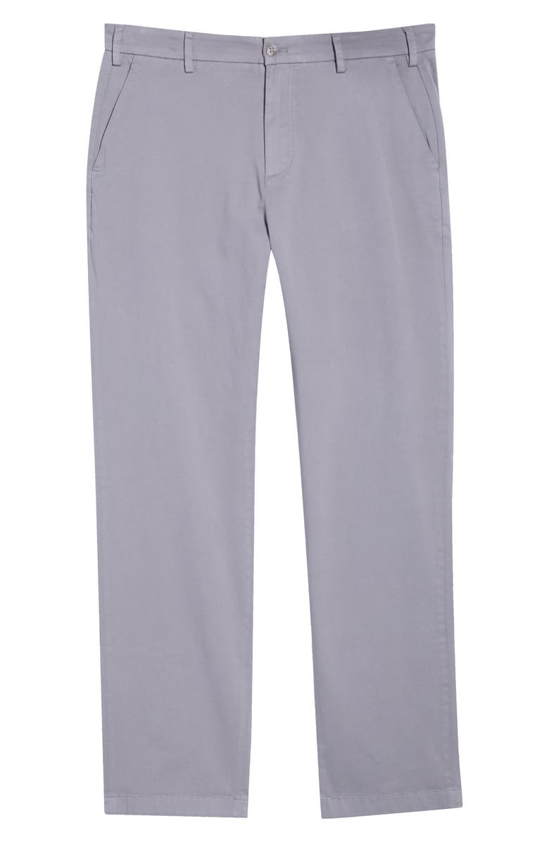 Peter Millar Flat Front Signature Sateen Dress Pants, Main, color, Gale Grey
