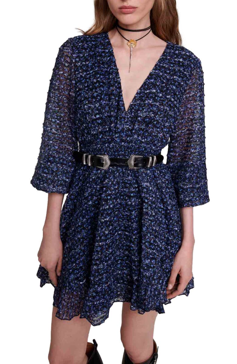 maje Rwali Bouclé Minidress, Alternate, color,