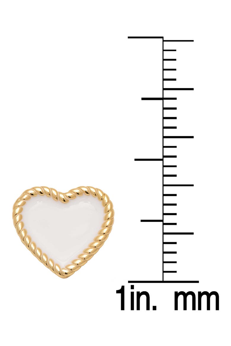 Kids' Heart Twist Stud Earrings, Alternate, color, WHITE
