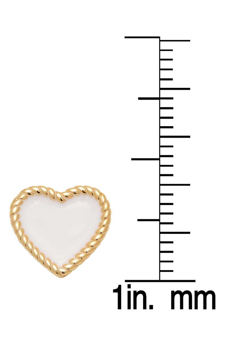 Lily Nily Kids' Heart Twist Stud Earrings, Alternate, color, White