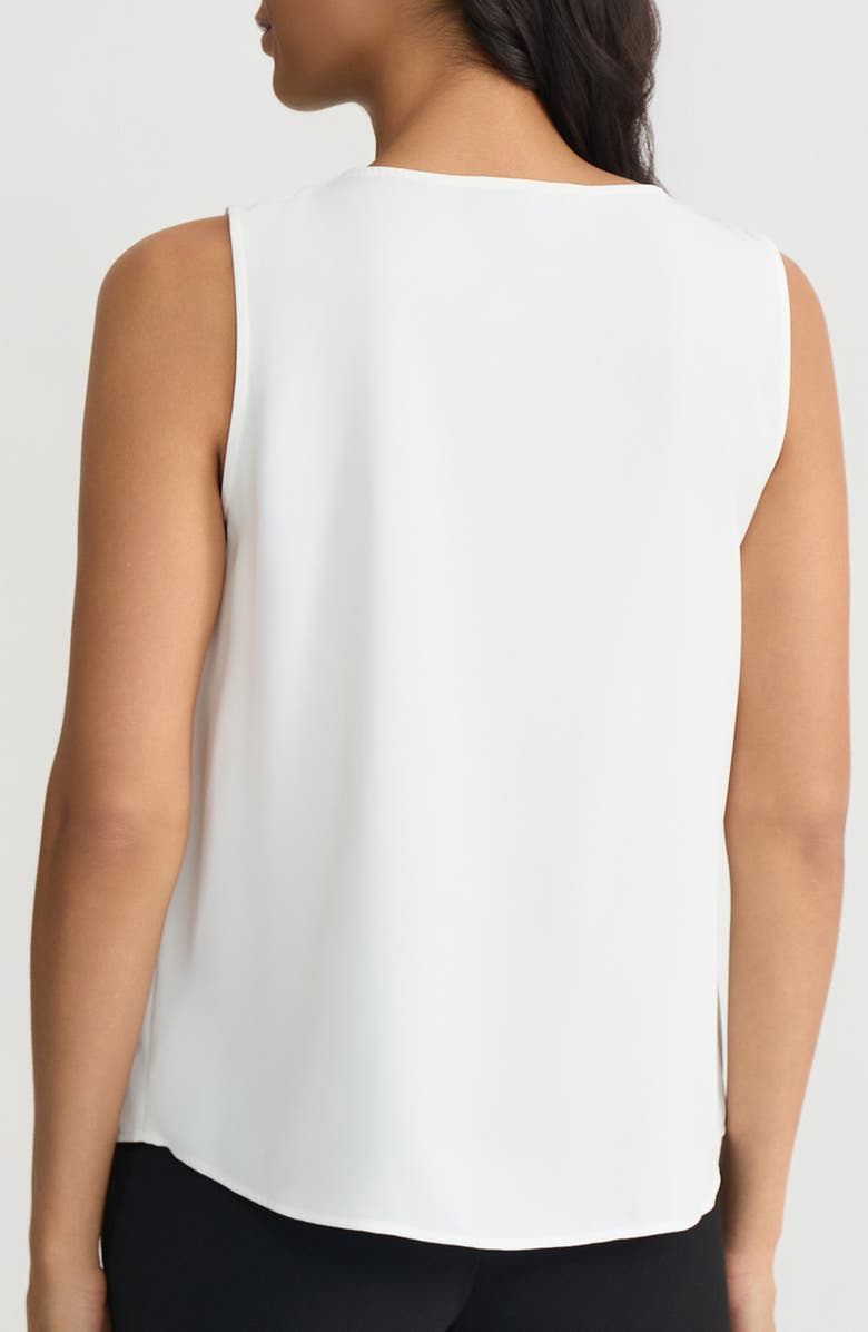 KASPER Faux Pearl Sleeveless Shell Top, Alternate, color, Lily White