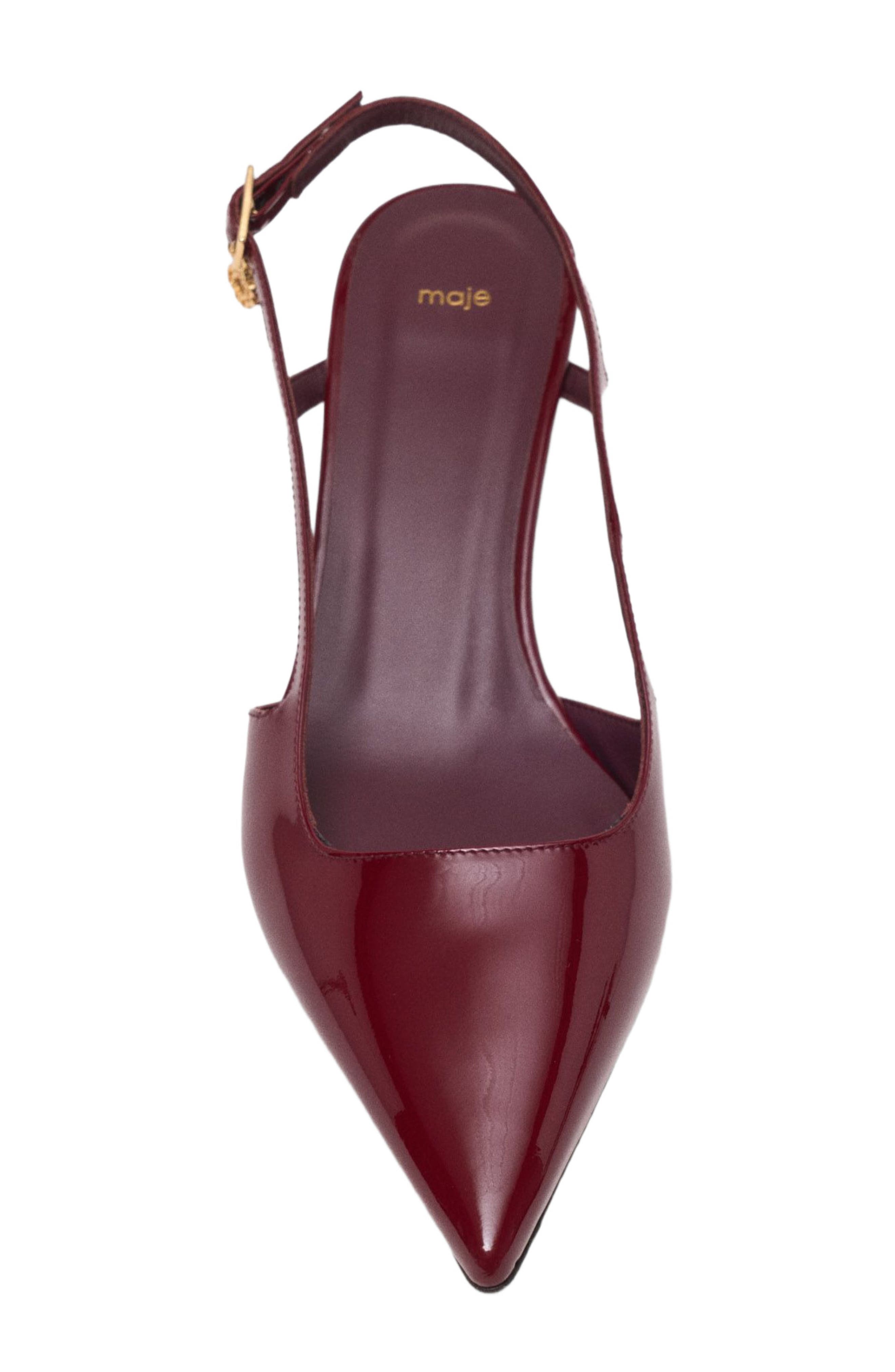 maje Slingback pumps, Alternate, color, Burgundy
