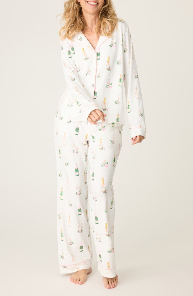 PJ Salvage Breakfast Butter Jersey Pajamas, Main, color, 