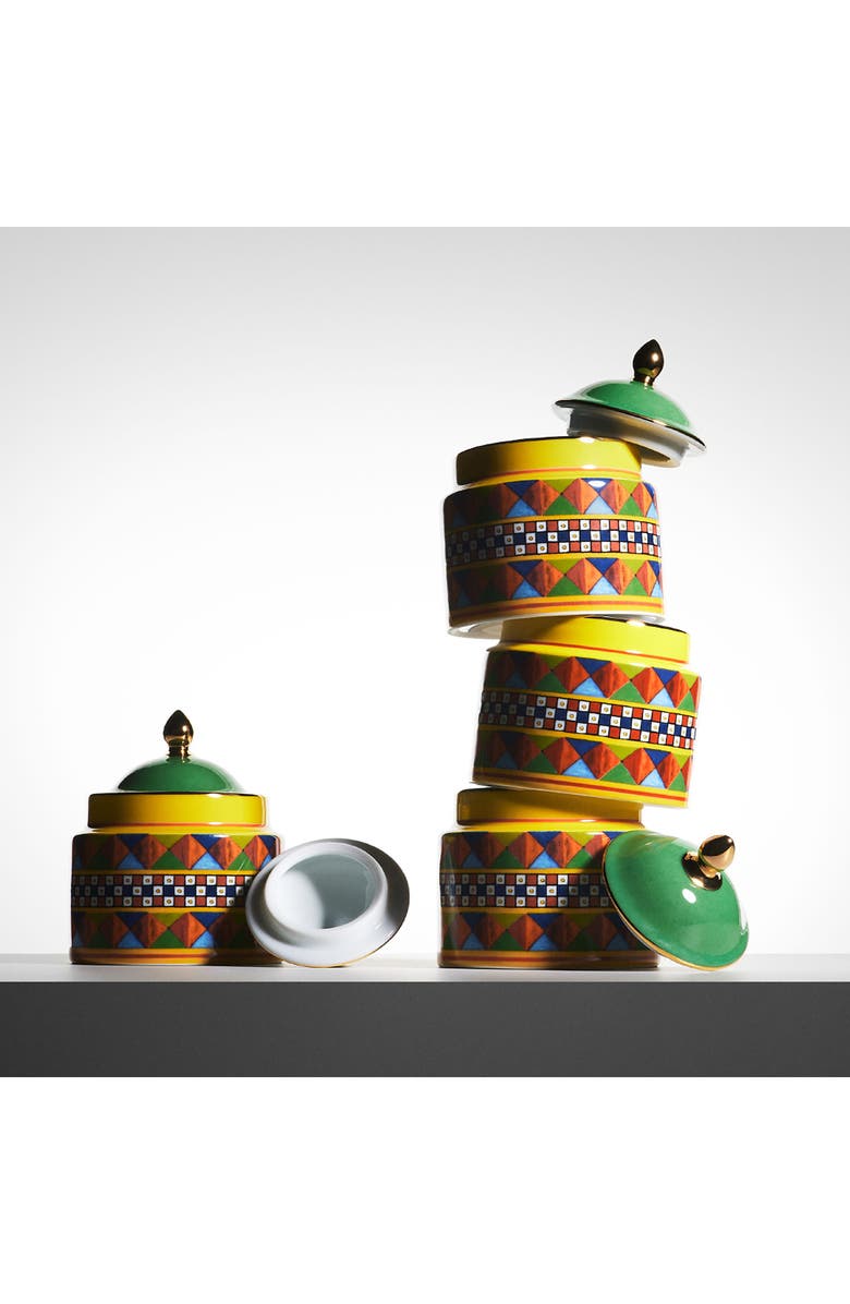 Dolce&Gabbana Carretto Sugar Bowl & Lid, Alternate, color, Medium Green