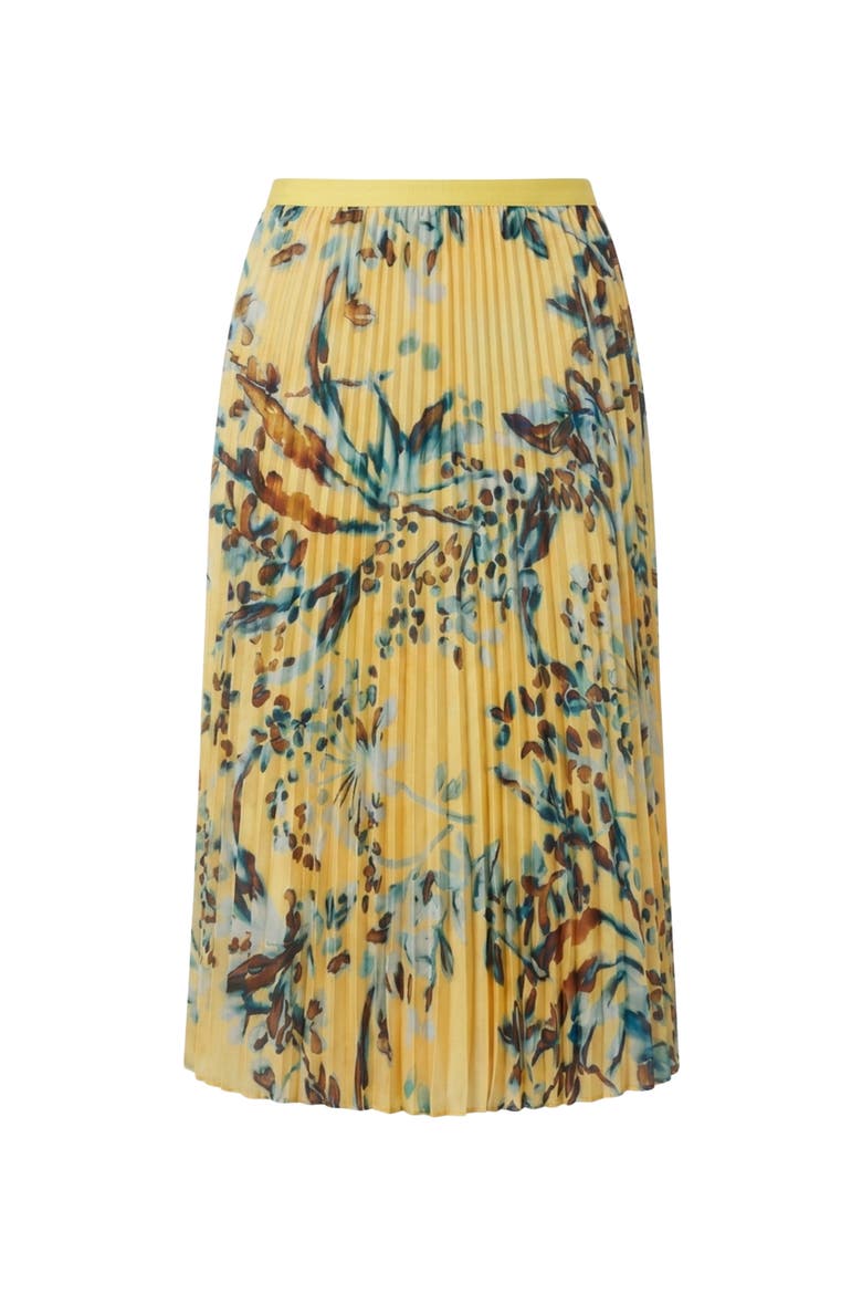 Claudia Print Pleated Midi Skirt, Main, color, Lake Bluff Floral
