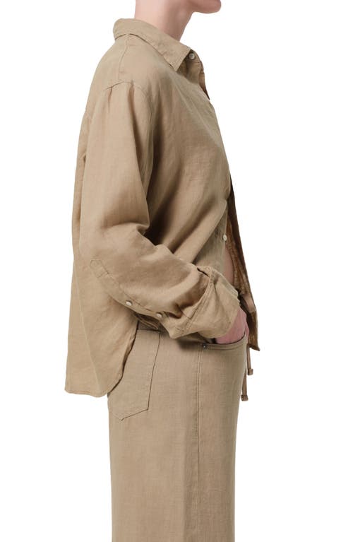 Shop Citizens Of Humanity Kayla Button-up Linen Shirt