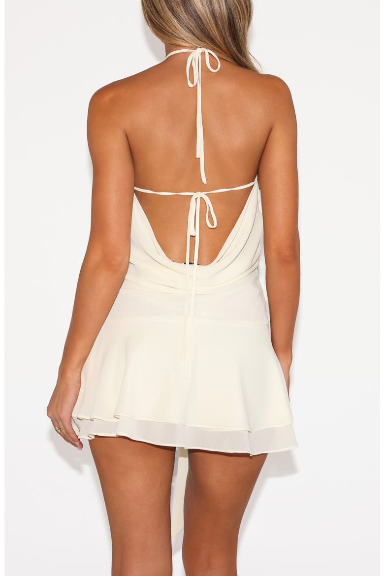 Indigo Halter Neck Minidress, Alternate, color, WHITE