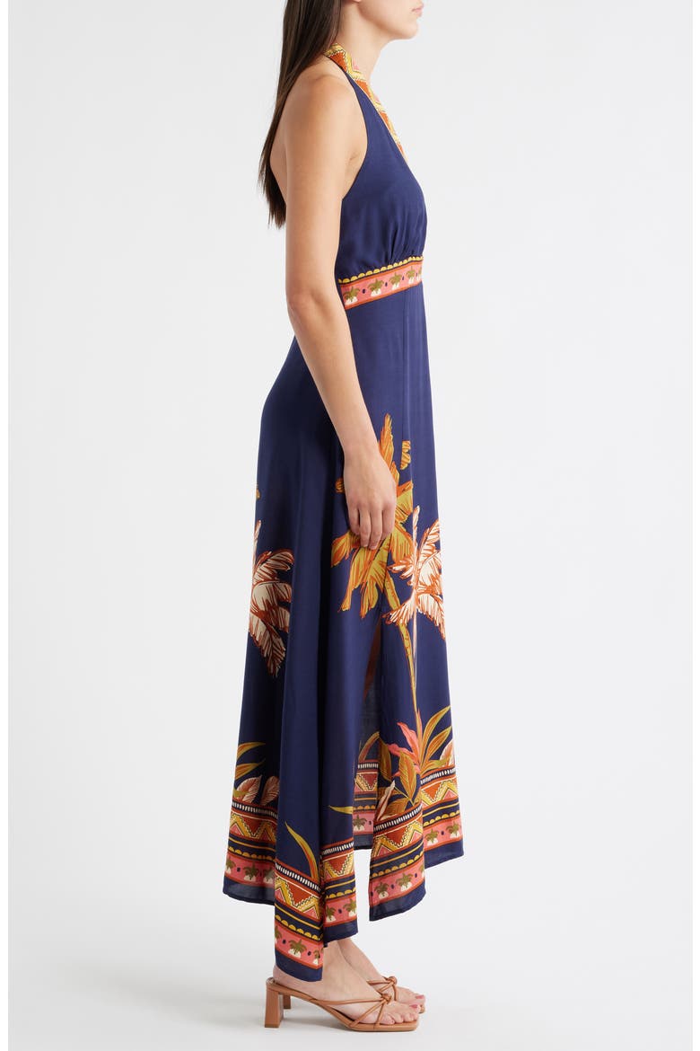 Knotted Tie Bar Maxi Dress, Alternate, color, CLASSIC NAVY